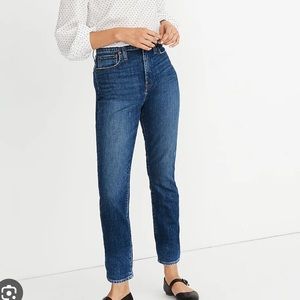 Madewell, the high-rise, slim crop boy Jean